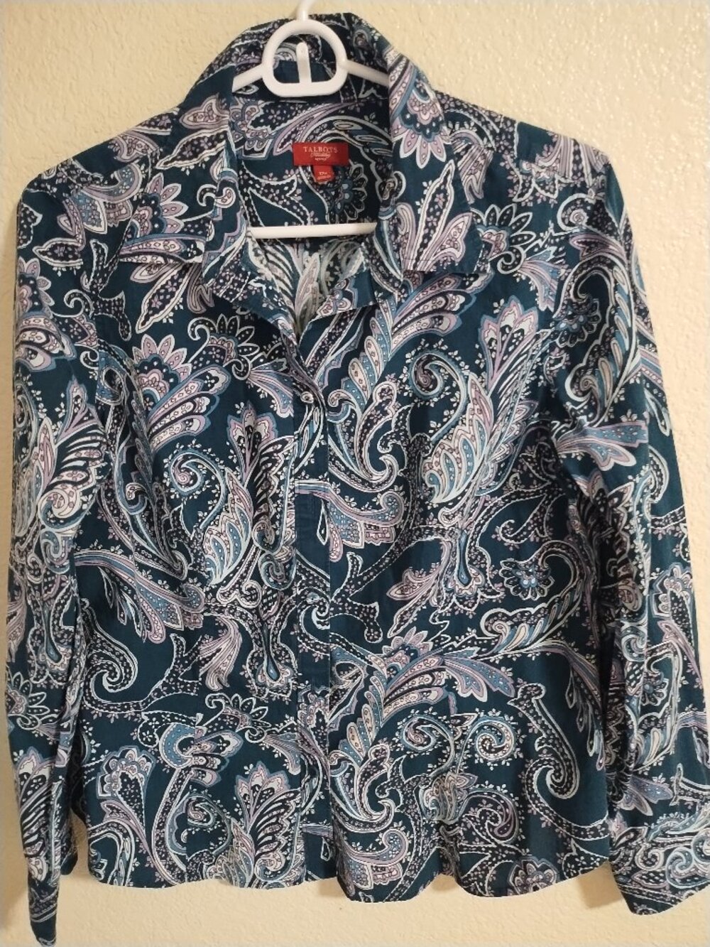 Talbots:  Beautiful Paisley Button Down Shirt